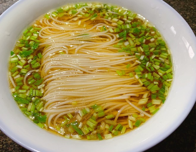 Quick breakfast - miso soup noodles